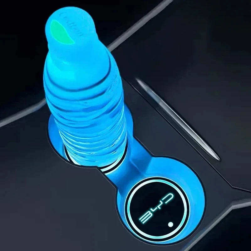 Для BYD Yuan Up 2024 светодиодный автомобильный коврик для чашки с водой модификация