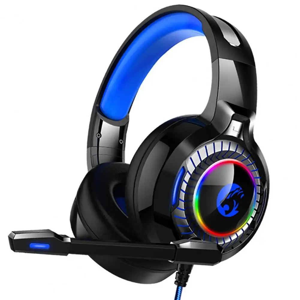 

A60 Wired Headphone HiFi Noise Reduction RGB Breathing Light 3.5mm E-sports Wired Headphone with Mircophone for Computer