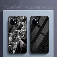ghostface horror scream phone case tempered glass for xiaomi 11t 11x 10s 10i 10t 12 ultra 8 9 9t se pro note 10 poco f3 m3 m4pro
