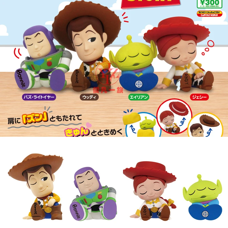 

Kawaii Toy Story Sleepy Figures Gasha Buzz Lightyear Jessie Alien Woody Cartoon Pvc Action Figure Doll Ornaments for Kids Toy