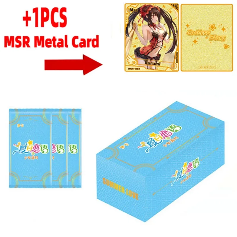 Продажа Коллекционная карта истории богини + 1MSR игры Аниме Сексуальная девушка купальник для вечерние бикини праздник бустер коробка Doujin игрушки и ...