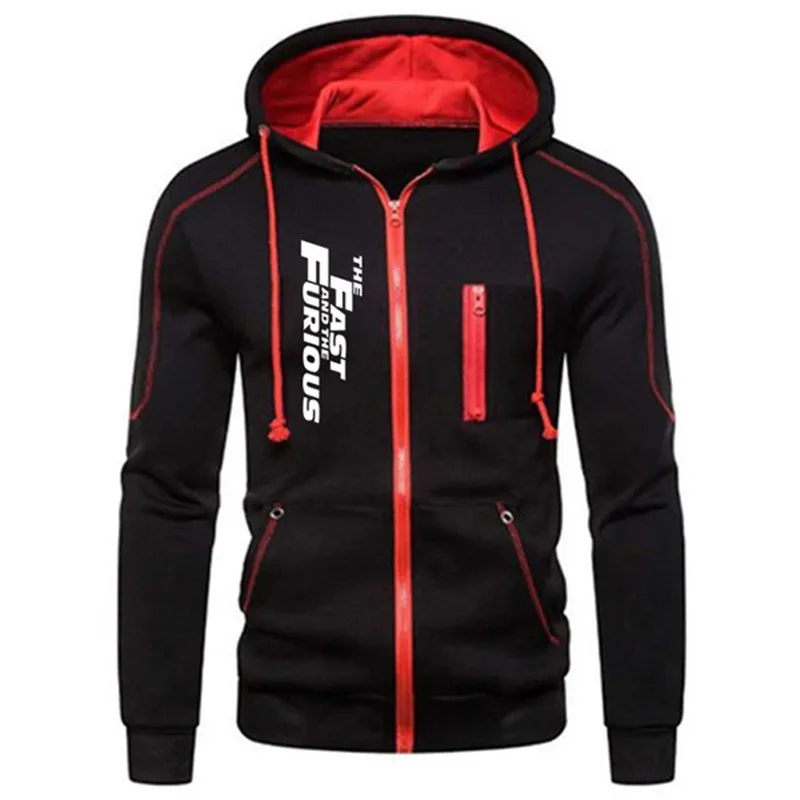 

Модная мужская осенне-зимняя куртка на молнии, спортивное пальто, джоггеры, толстовки, пуловеры, топы для мужчин, приталенные толстовки