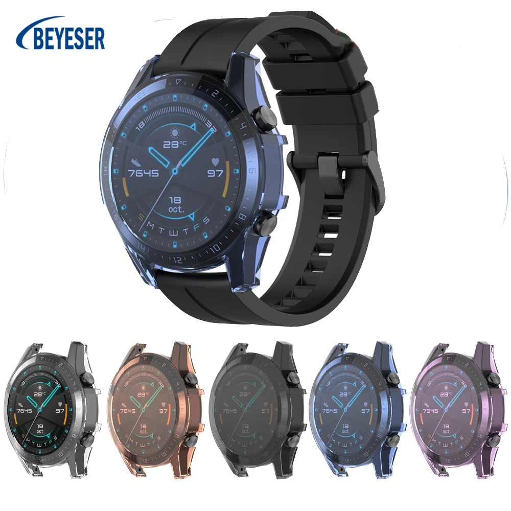 

Suitable for Huawei Watch GT2 42/46mm TPU Protective Case Frame Shell Replacement Shockproof Protective Cover Full Coverage
