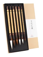 6pcs calligraphy brush high grade chinese brush pen set weasel hair chinese landscape painting special set huzhou ink brush