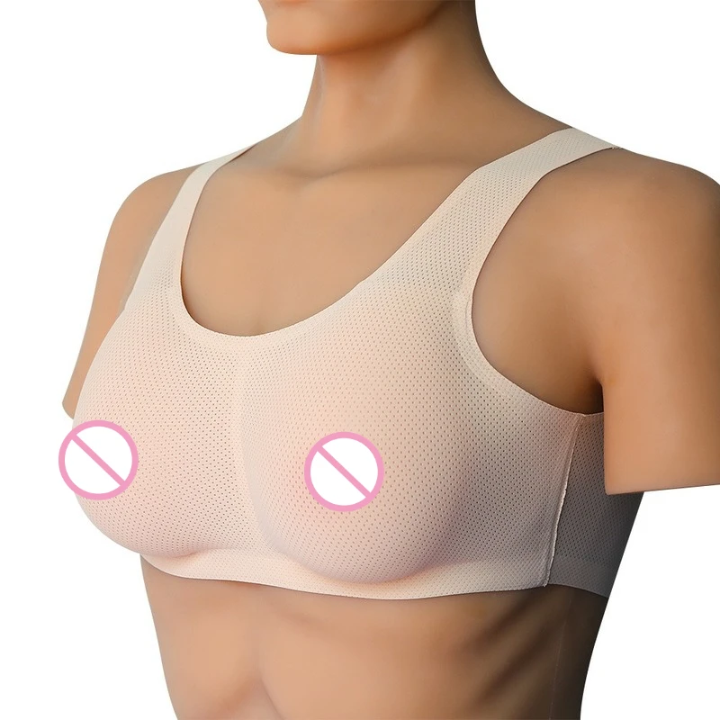 A-F Cup Drop-shaped Fake Breasts with Underwear Set Fake Breast Breast Implants Bra CD Disguised Silicone Breast Implants