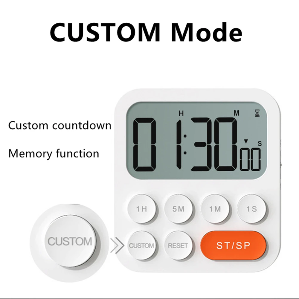 

Kitchen Timer Multifunction Timer for Study Cooking Digital Timer with LCD Screen Time Display Custom Countdown Home Supplies
