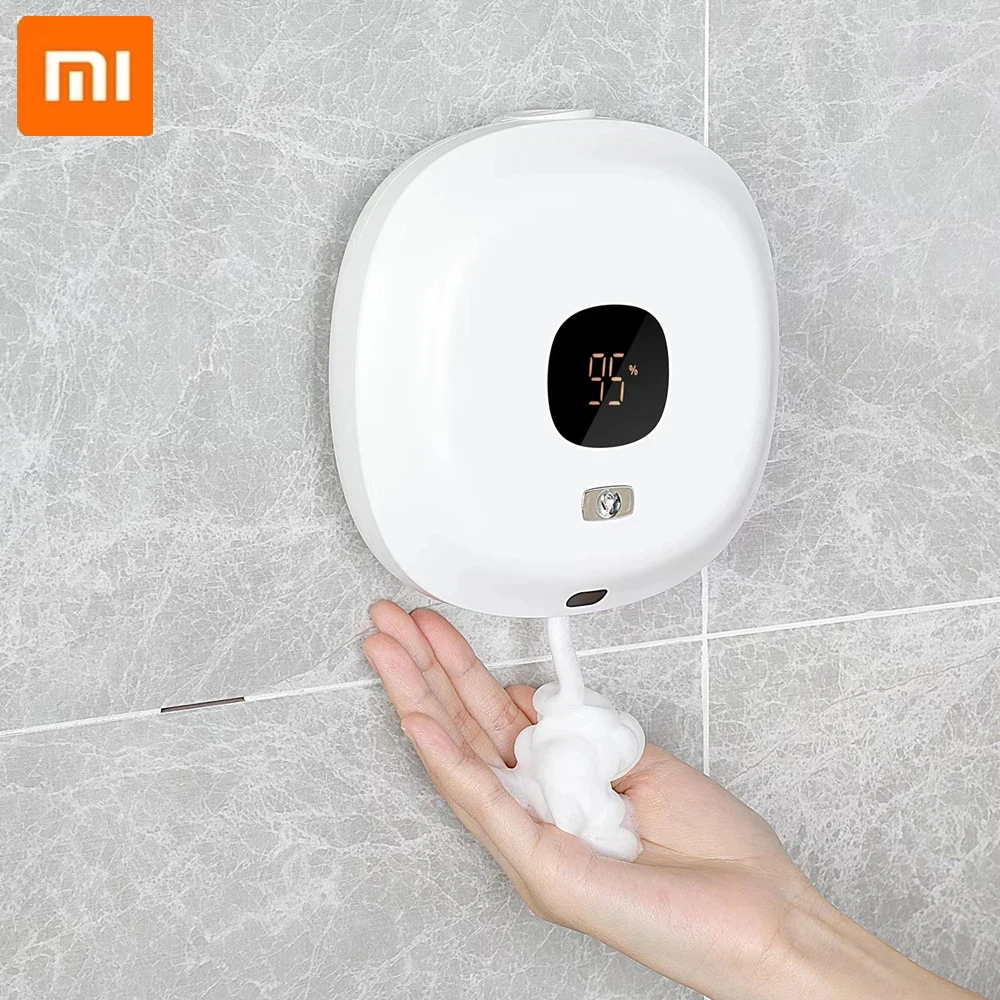 

New Xiaomi Wall Mounted Rechargeable Temperature Display Liquid Soap Dispenser Automatic Foaming Hand Sanitizer Machine