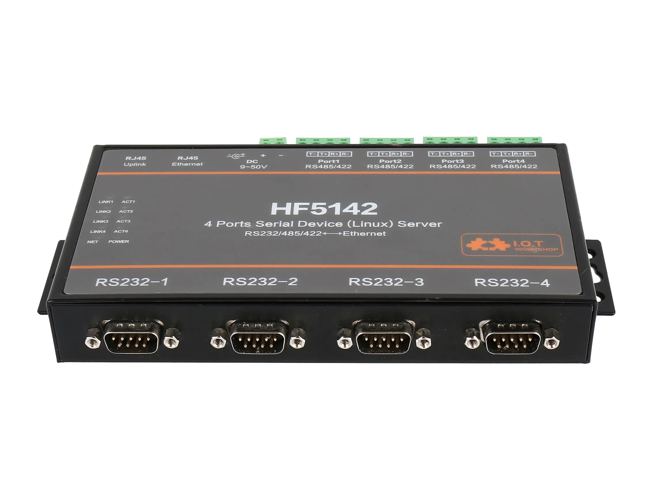 

HF5142B RS232 к Ethernet, Rs485 к Ethernet, 4 порта RJ45 RS232/485/422 последовательный к Ethernet бесплатно RTOS HF5142B