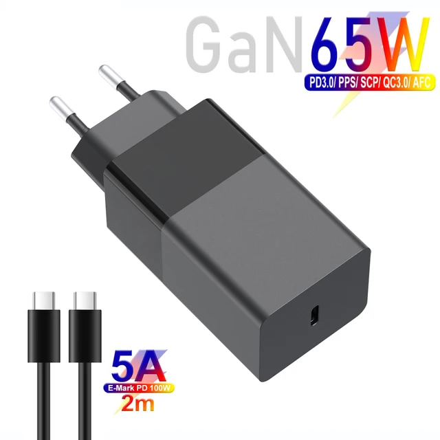 Зарядное устройство USB C с несколькими портами 65 Вт адаптер для быстрой зарядки