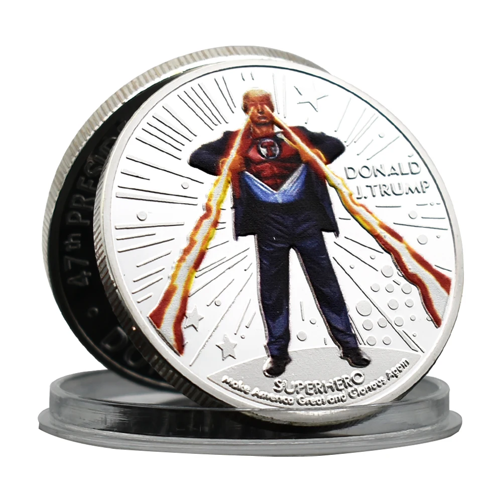 6 шт./набор серебряные монеты 2024 47-го президента США Дональд Трампа