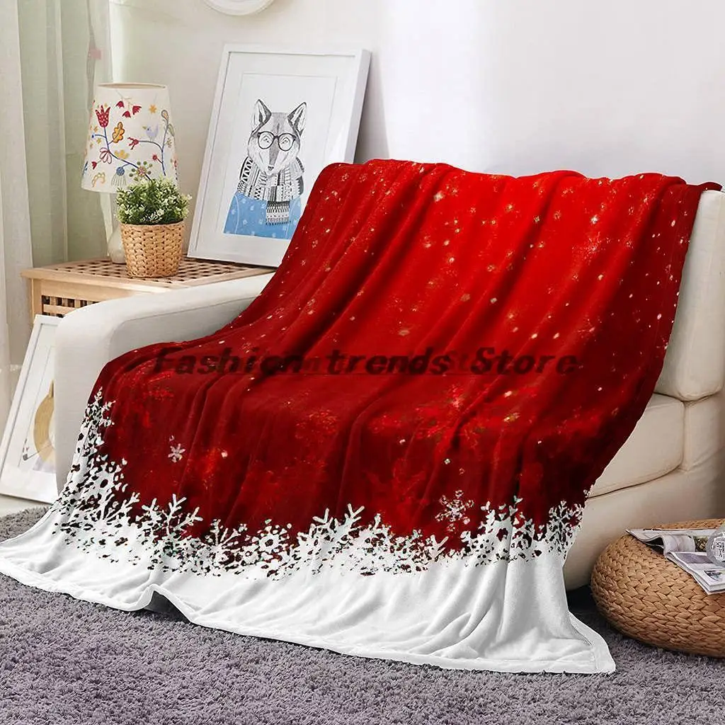 

Рождественское покрывало, всесезонные легкие плюшевые и теплые домашние уютные портативные пушистые Пледы для дивана, кровати, дивана, Рож...