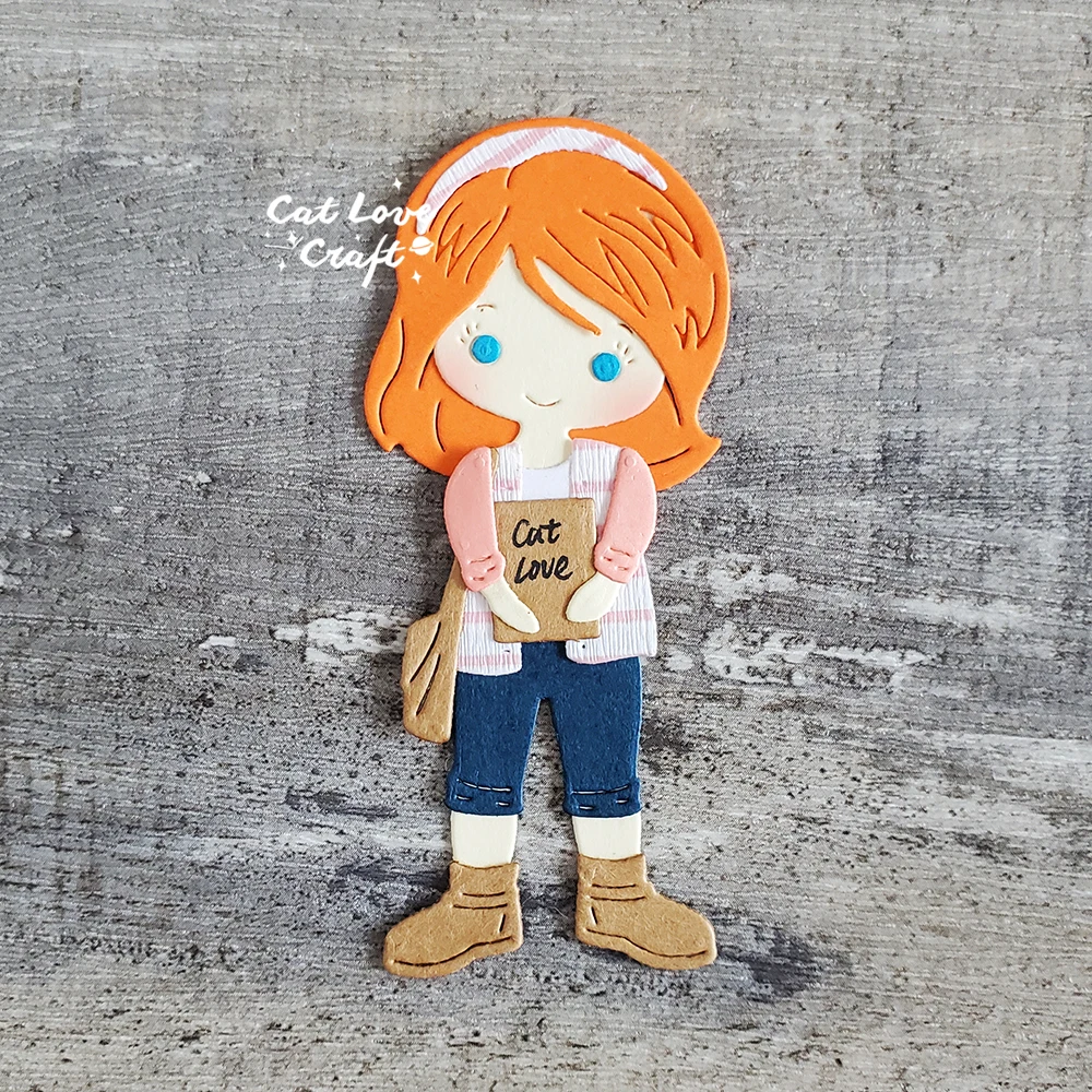 Металлические Вырубные штампы Catlove с изображением девушки-книжки искусственные
