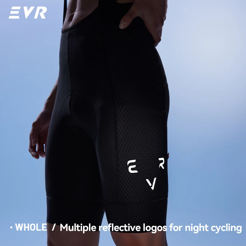 Фото Летние мужские велошорты EVR с высокой талией, дышащие, для MTB, велосипедные шорты с двойной вставкой-«стрелкой», экипировка для велоспорта №5
