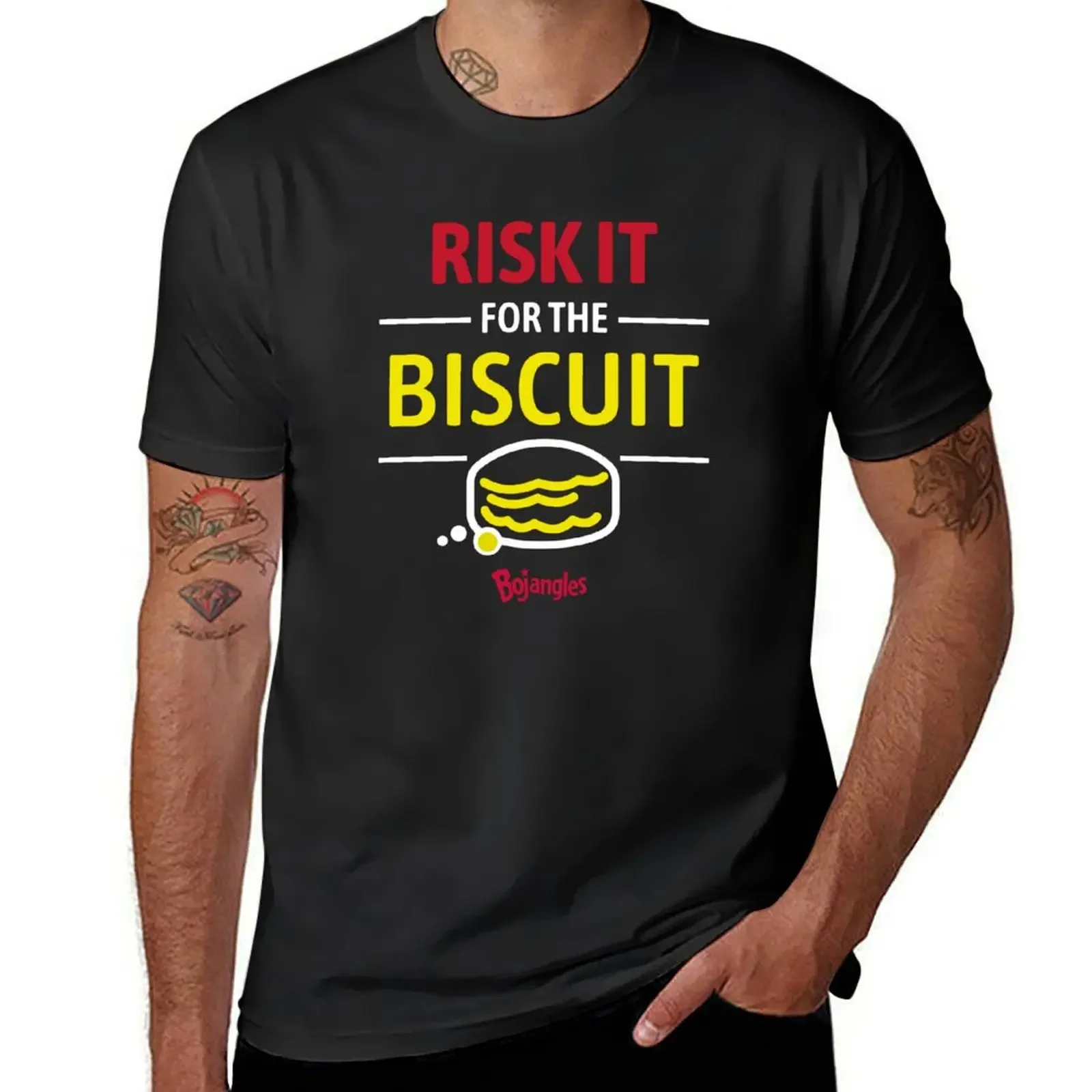 Risk it for the biscuit T-Shirt basketball graphic tees luxury t-shirt customizeds Short sleeve tee t shirts men cotton |