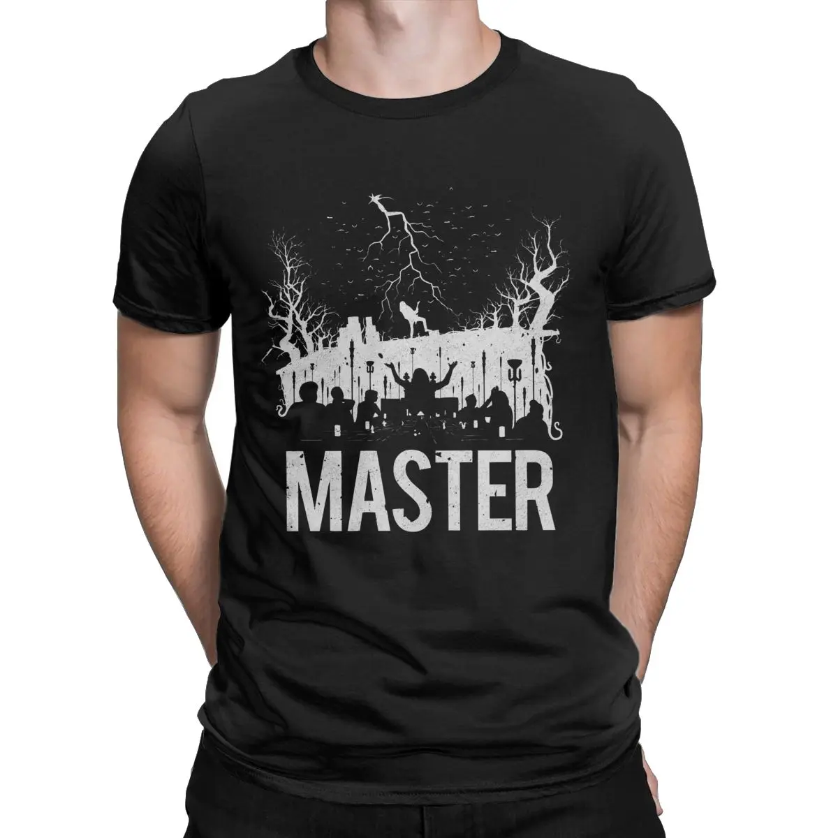 

Master Title Silhouette RE Eddie Munson Stranger Things Cotton Tops Vintage Short Sleeve Crewneck Tee Shirt Summer T-Shirt