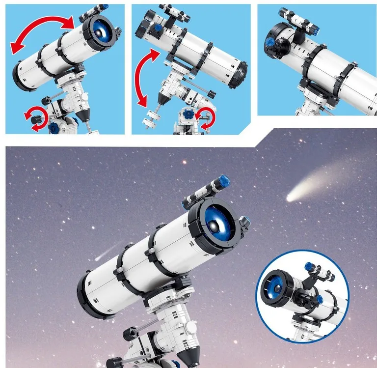 Микро астрономический телескоп блок DIY 751 шт алмазные образовательные строительные кирпичные игрушки для детей от AliExpress WW