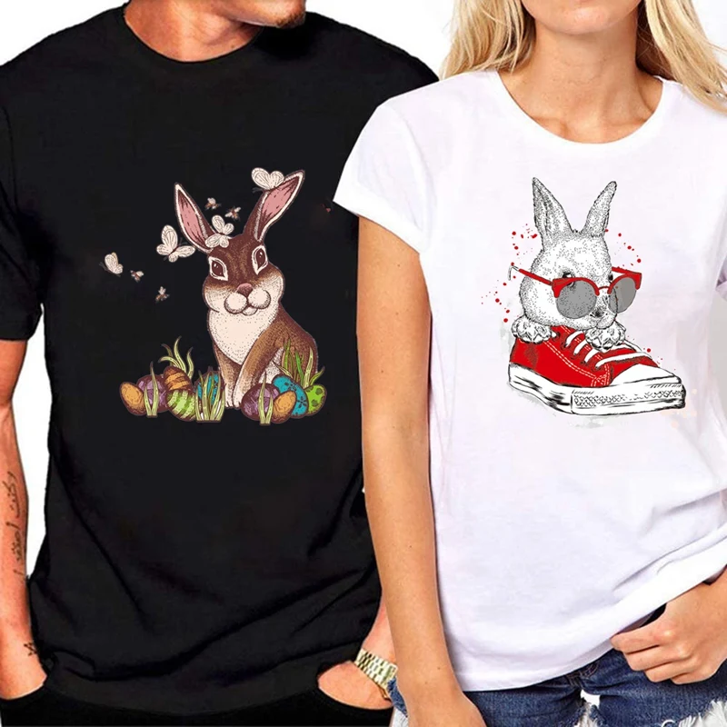 Акция! Термотрансферные наклейки с кроликом аппликации для курток платьев