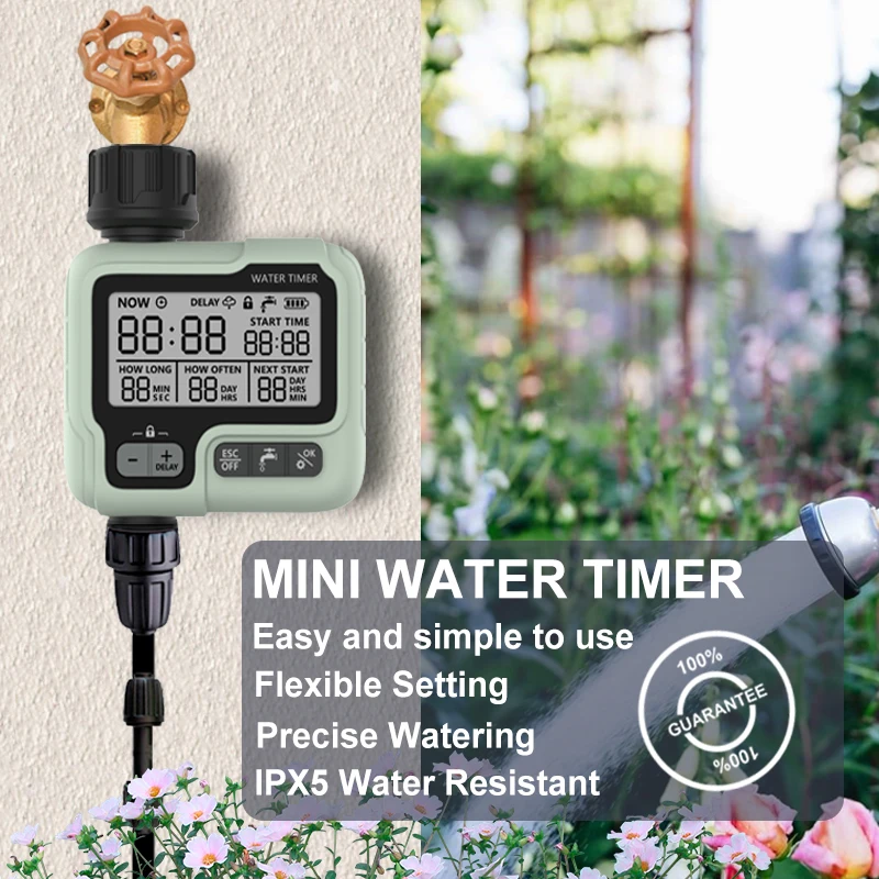 

Large Screen Display Garden Watering Timer Irrigation Controller Digital Programmable Faucet Watering Irrigation System