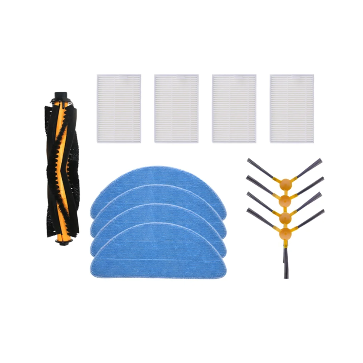 

Main Side Brush Filter Mop Cloth Compatible with for C30B XR500 E30 800T 820S -5555 Vacuum Cleaner