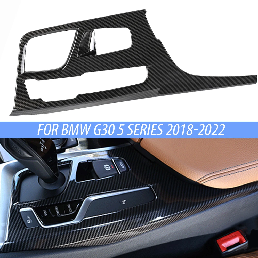 

LHD Carbon Fiber Car Center Console For BMW G30 5 Series Interior Gear Shift Panel Cover Base Trim Frame Decor Sticker 2018-2022
