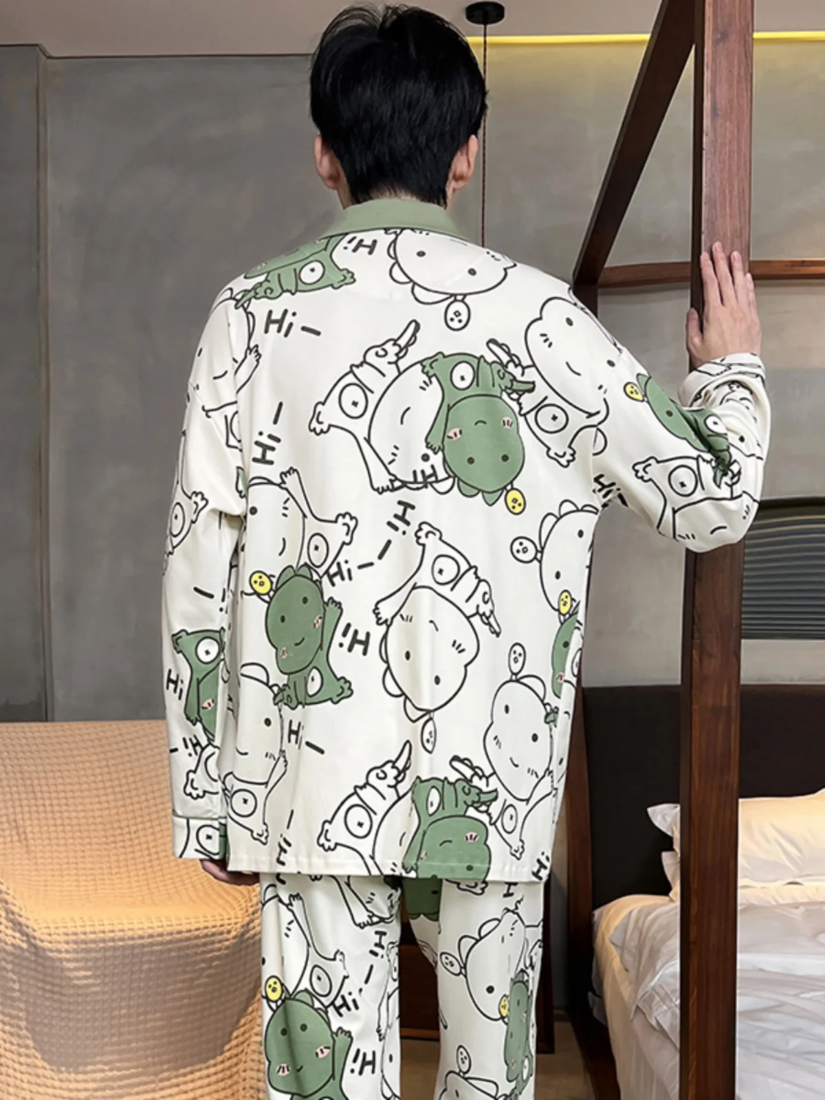 Пижама Мужская с длинным рукавом весна-осень