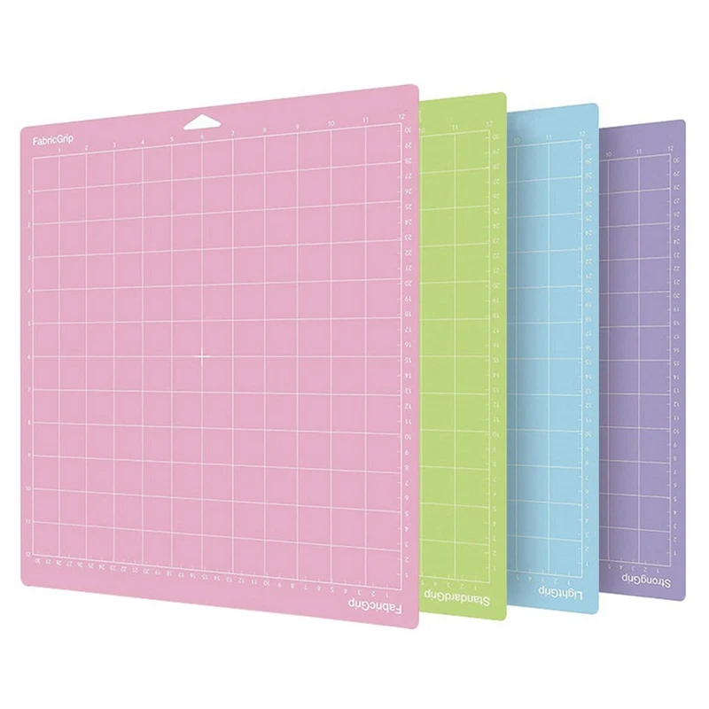 

4 Pcs Mixed Color PVC Cutting Mat Grid Cutting Pads Cutting Plotter Pad Replacement Accessories for Cricut Maker/Cameo 4