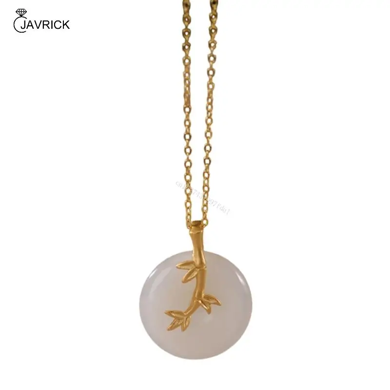 Ожерелье-цепочка на ключицу Bamboo Designs белого цвета Jadse для любителей моды