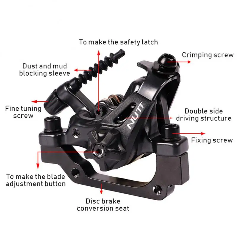 

NUTT Hydraulic Brake Parts MTB Bike Hydraulic Oil Disc brake Set 160 mm Rotor Caliper Right Front Left Rear Bicycle Scooter Part