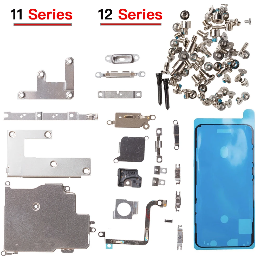 

Inner Metal Bracket Holder With Full Set Screws For iPhone 11 12 Mini Pro Max And Waterproof Sticker Replacement