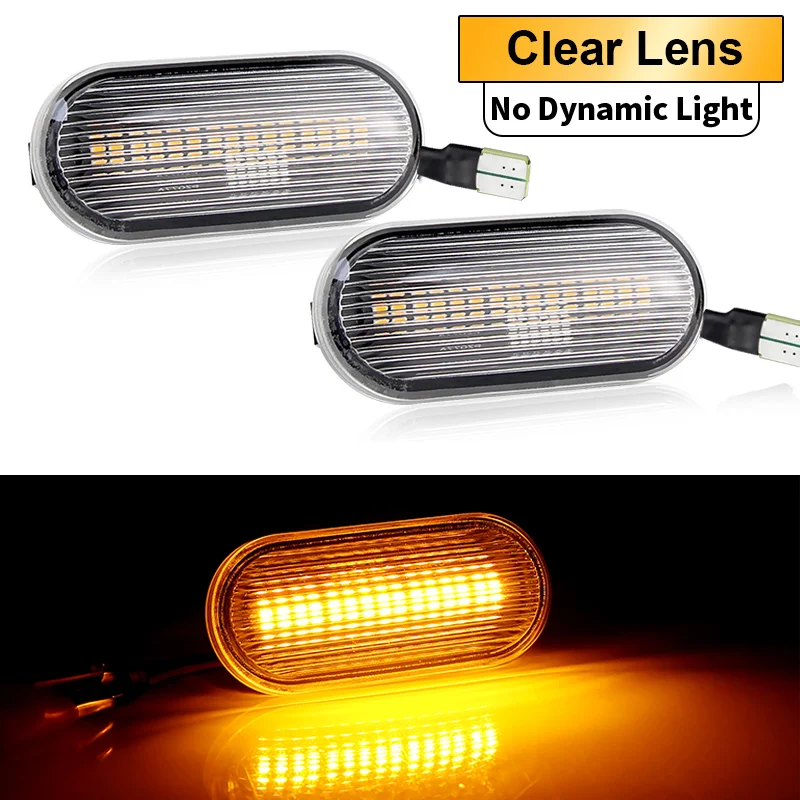 

2 динамических светодиодных боковых указателя поворота для VW Transporter T5 Polo Golf 3 4 Passat B5 Sharan Lupo Bora Multivan