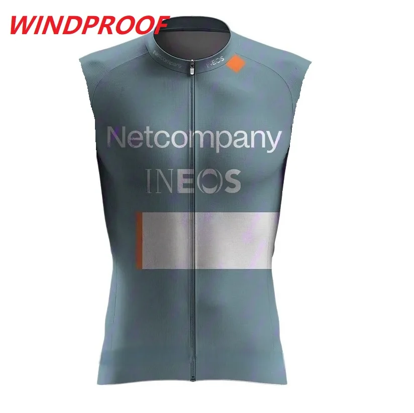 Фото Велосипедный жилет без рукавов Netcompany INEOS Team 2026 для лета/зимы/защиты от ветра, одежда для MTB, веломайка, велосипедная одежда №4
