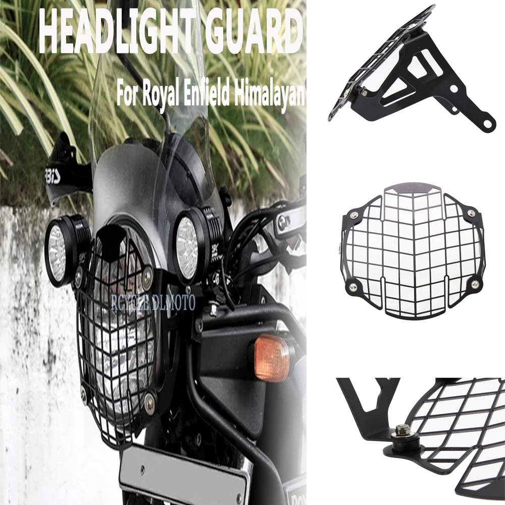 

Motorcycle Headlight Guard Grille Grill Cover Protector CNC Aluminum 2016-2021 2020 2019 2018 2017 For Royal Enfield Himalayan