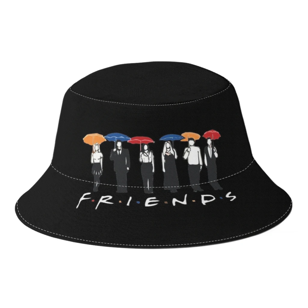 

Winter Friends TV Bucket Hat for Men Women Creative Cartoon Central Perk Fisherman Hats Fishing Caps