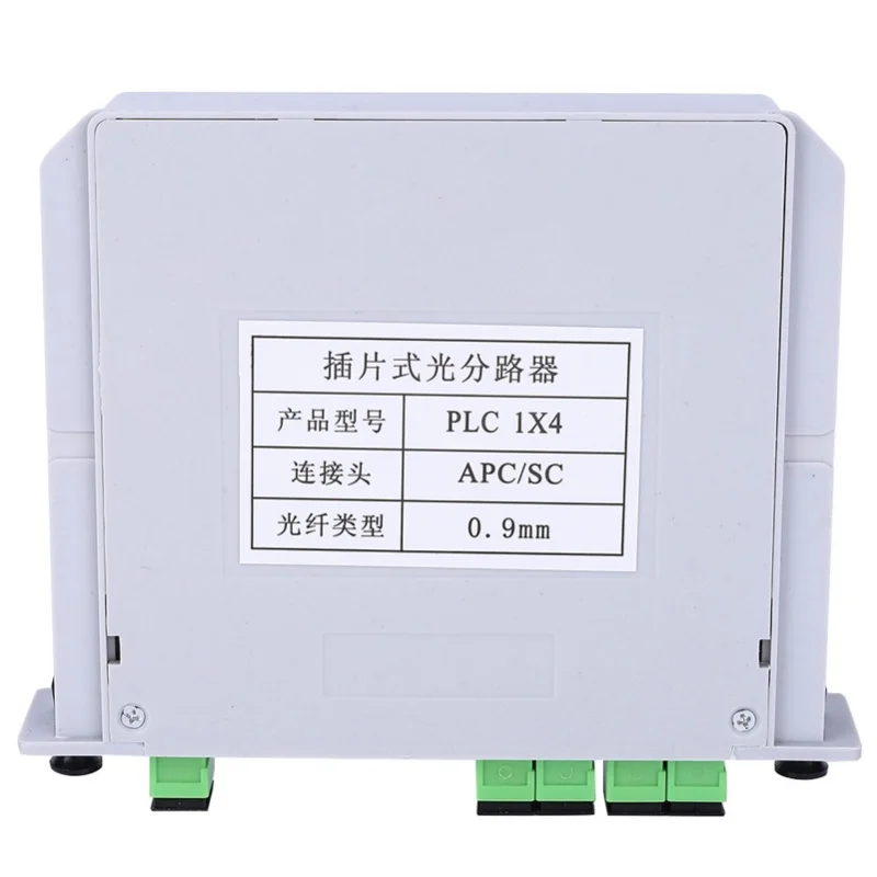 Фото Оптический сплиттер 1x4 с разъемом SC/APC, одномодовый, на основе PLC, модуль для оптоволокна №3