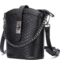 leather bags womens bags new 2022 fashion ladies shoulder bags messenger bags cowhide chain shoulder bucket bag