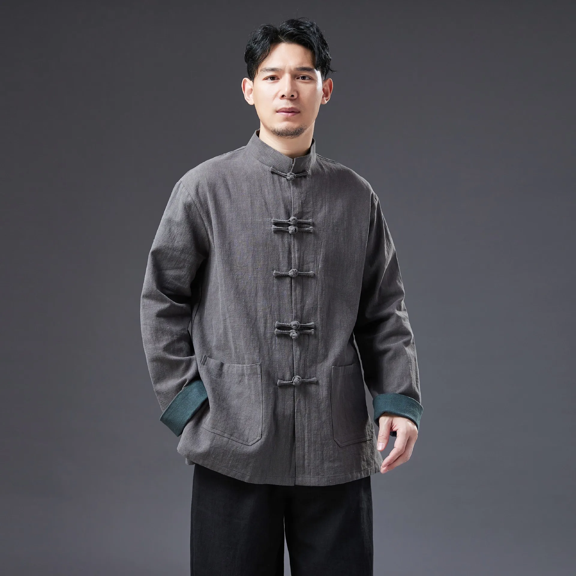 Mattswag Men Brand New Chinese Style Linen Shirts Loose Breathable Long Sleeve Men's Clothing Casual Fashion Sport Yoga Shirts