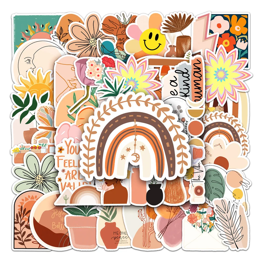 

10/50pcs Funny Cartoon Bohemia Graffiti Stickers Aesthetic Phone Laptop Bike Notebook Cute Art Sticker Decals Kid Classic Toy