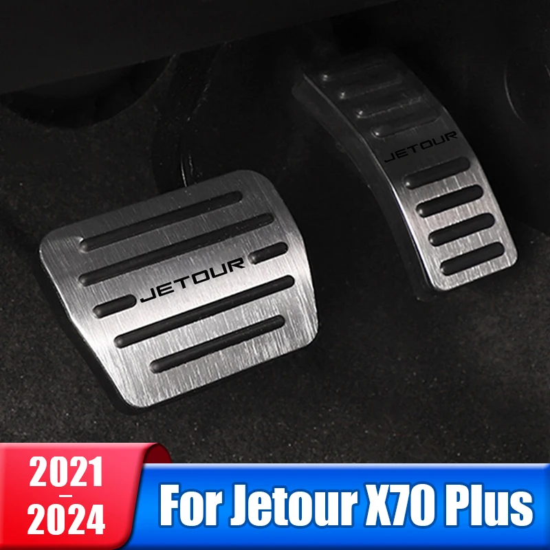 

Aluminium Car Fuel Accelerator Brake Pedal Cover Pad For Chery Jetour X70 Plus 2021 2022 2023 2024 Accessories