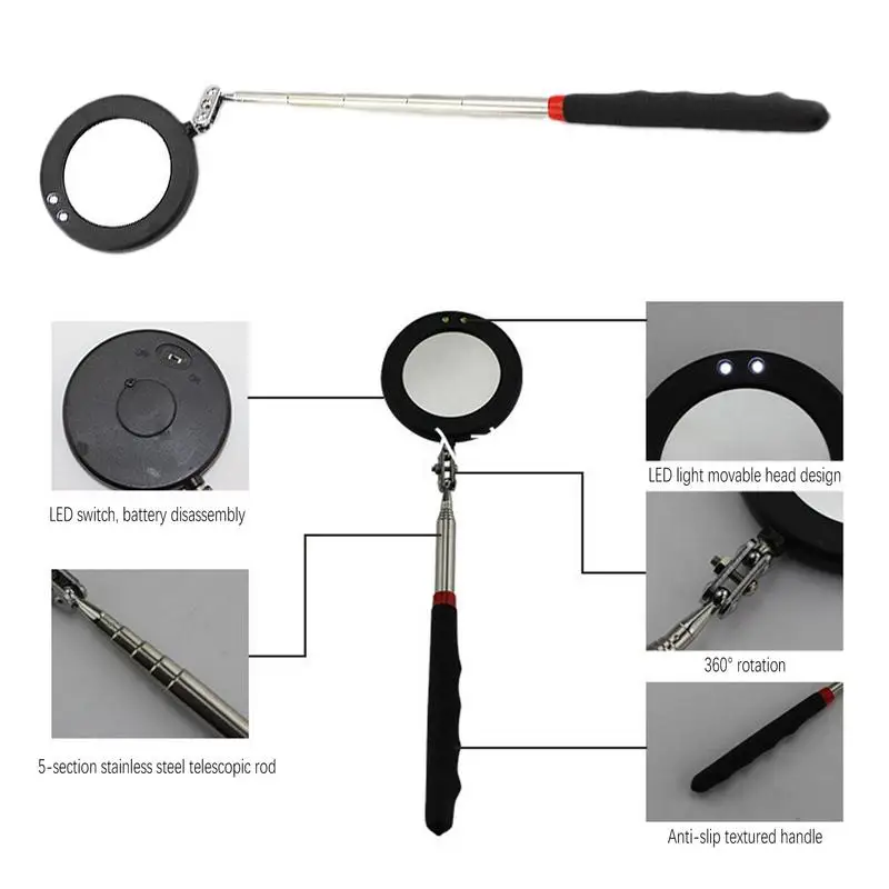 Автомобильный механик инспекционное стекло автомобильное зеркало 360