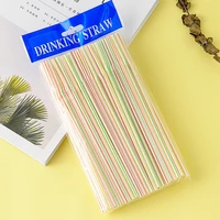 mix color disposable plastic straws fluorescence bendable cocktail drinking straw for wedding party bar
