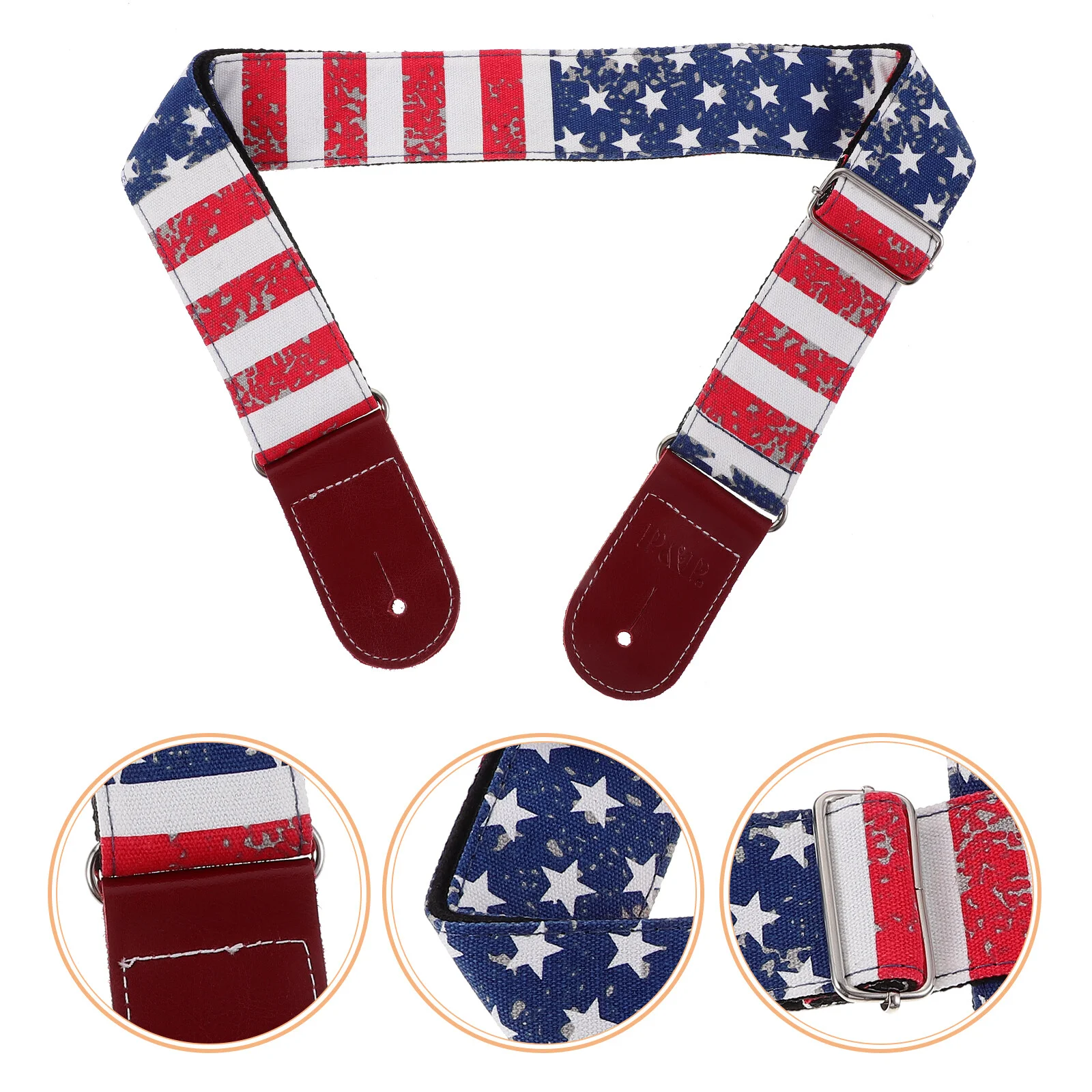 

American Flag Instrument Shoulder Strap Replacement Bass Guitar Belt Slings Adjustable