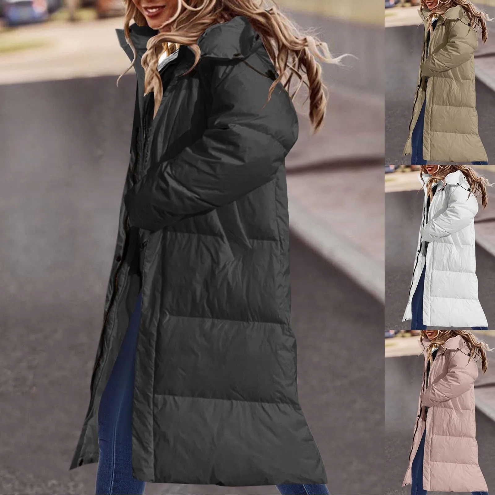 

Women's 2023 Fall Fashion Coats Casual Loose Fleece Long Hooded Jackets Outerwear Knit Knitted top Knitwears