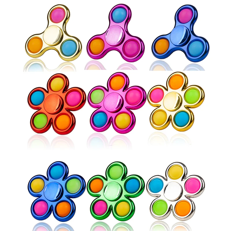 

Popits Simple Dimple Fidget Toy Push Bubble Fingertip Hand Spinner Sensory Antistress Relief Anxiety for Autism Adhd Kid Adult