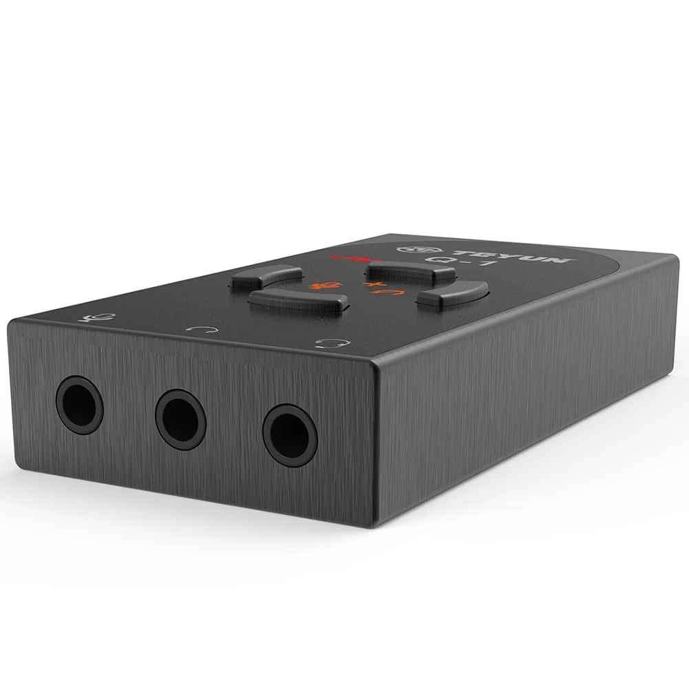 TEYUN Q1 игровая звуковая карта USB7.1 аудио 3 5 мм микрофонный адаптер 16 бит/48 кГц для ПК