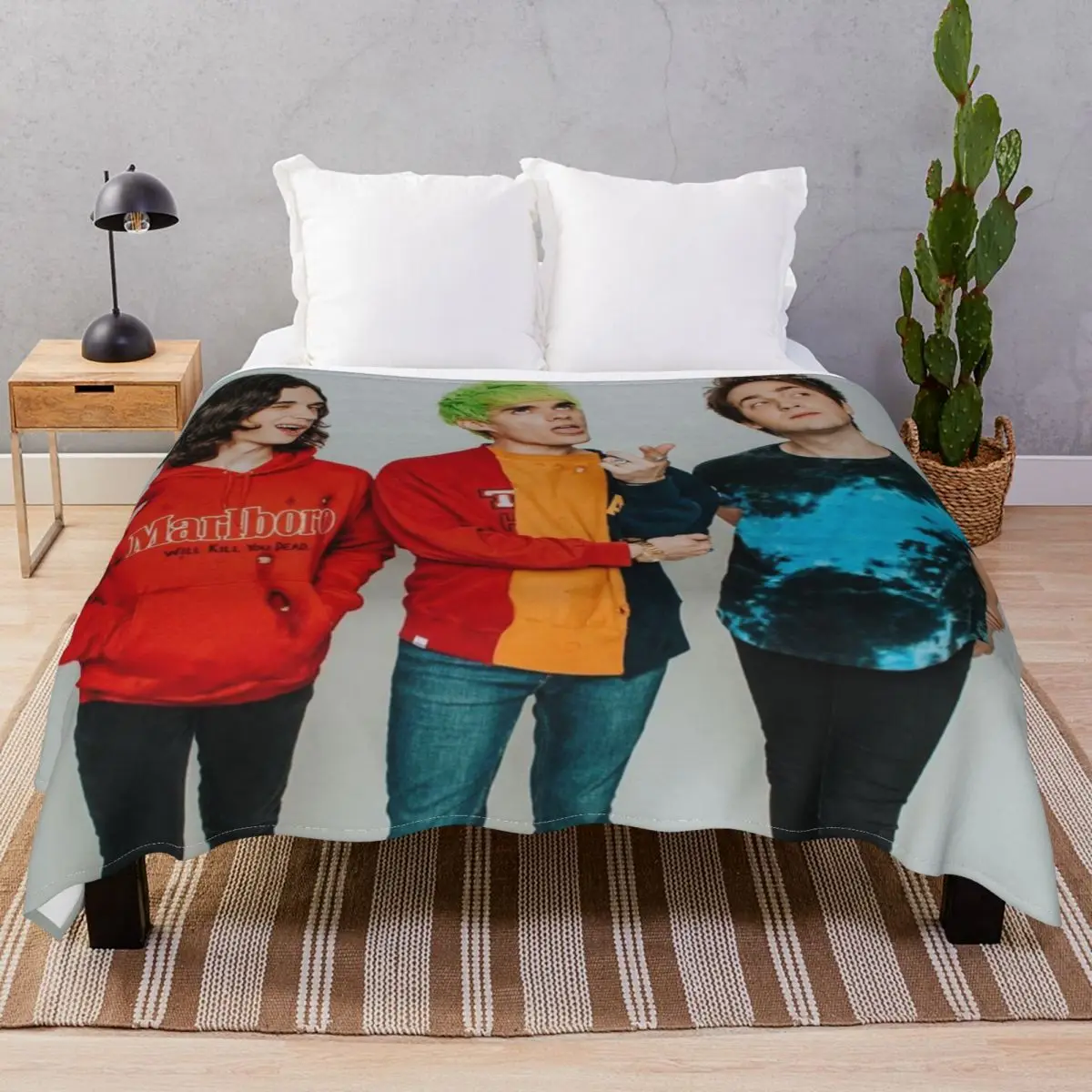 

Waterparks Headline Tour Blankets Flannel Spring/Autumn Lightweight Thin Throw Blanket for Bedding Sofa Camp Cinema