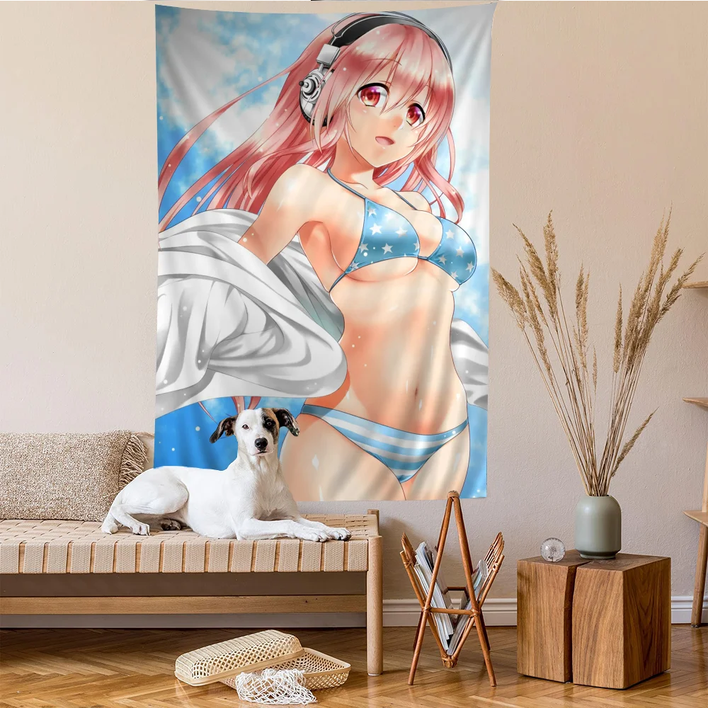 Супер Sonico Манга Аниме гобелен аниме подвесной Таро хиппи настенные коврики Dorm