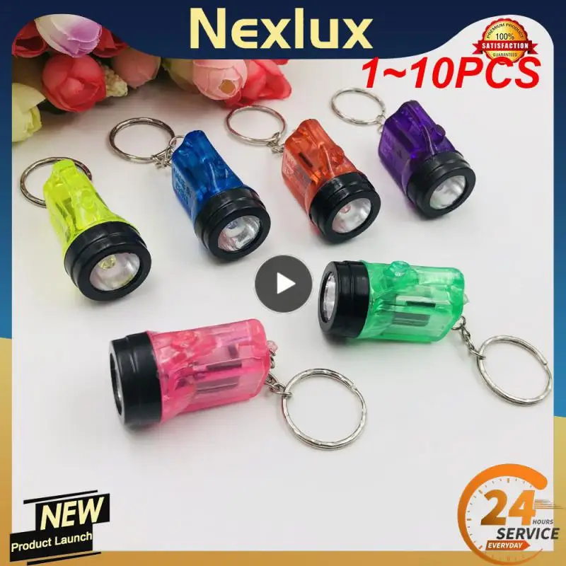 

1~10PCS Keychain Flashlight Mini Flashlights Pocket Emergency Light Waterproof Small Torches Super Bright Keychain Lights
