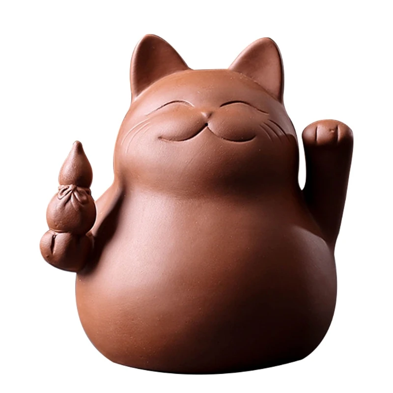 

Милый чай на удачу настольные украшения ручной работы керамический богатый чай для кунг-фу поднос для воды чая аксессуары 367A