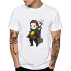 Футболка мужская для косплея, модная тенниска с круглым вырезом, повседневная майка с перемычкой, в стиле кэжуал