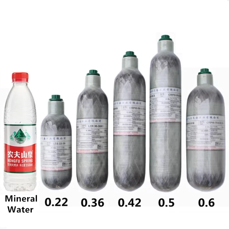Аварийный кислородный резервуар 30 мпа для скалолазания и дайвинга углеродное
